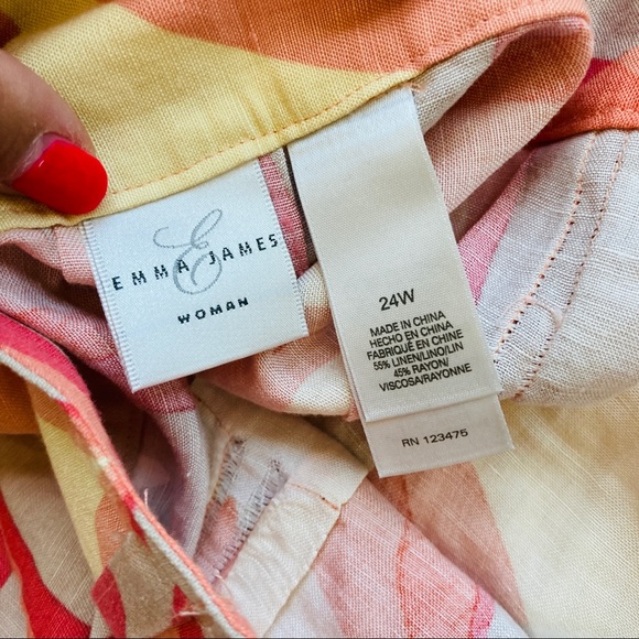 Emma JamesSummer Linen Matching Skirt Set